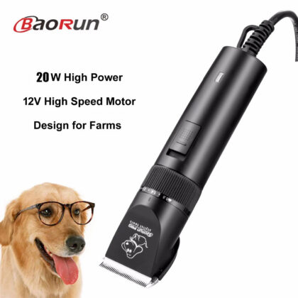 20W High Power Professional Pet Hair Trimmer – Dog, Cat, Animal Grooming Clipper Shaver