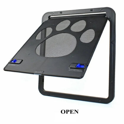 Lockable Magnetic Pet Door – Safe & Easy Install with Stylish Pattern for Dogs & Cats